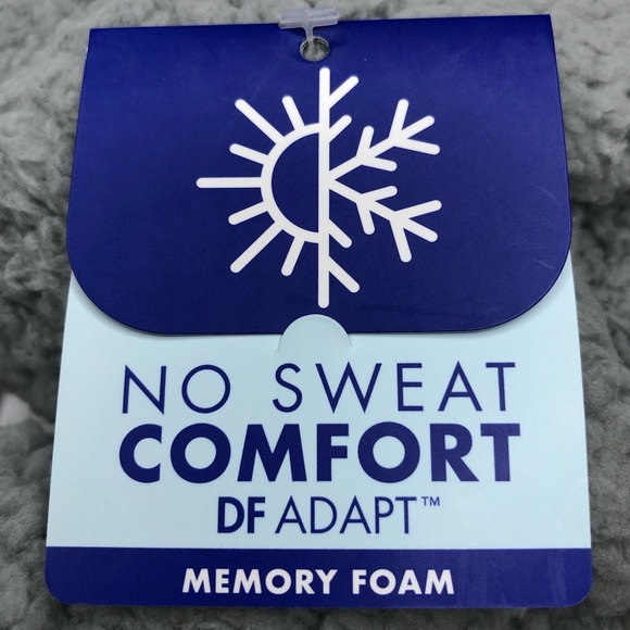 DEARFOAMS Faux Sherpa Memory Foam Slippers Very cushiony Gray /Sleet Size S 5-6 - Picture 9 of 13